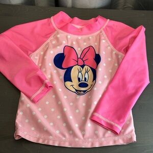 Disney Minnie Mouse Pink Polka Dot Rashguard
